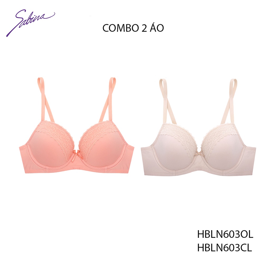 Combo 2 Áo. Lót Mút Mỏng Phối Ren Fashion Habpy Lady By Sabina HBLN603