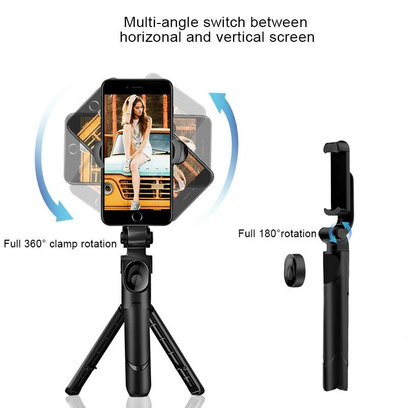 Gậy Chụp Ảnh Tự Sướng 3in1 Có Bluetooth - Xoay Ngang Dọc Điện Thoại Quay Livestream, Video, Tiktok - Mẫu Mới 2021