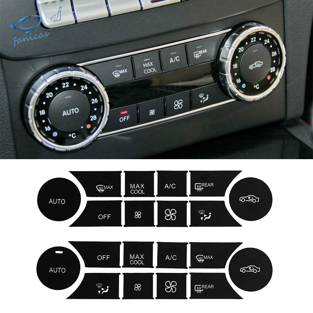 Miếng Dán Nút Bấm Bảng Điều Khiển A/C Thay Thế Cho W204 C300 08-14