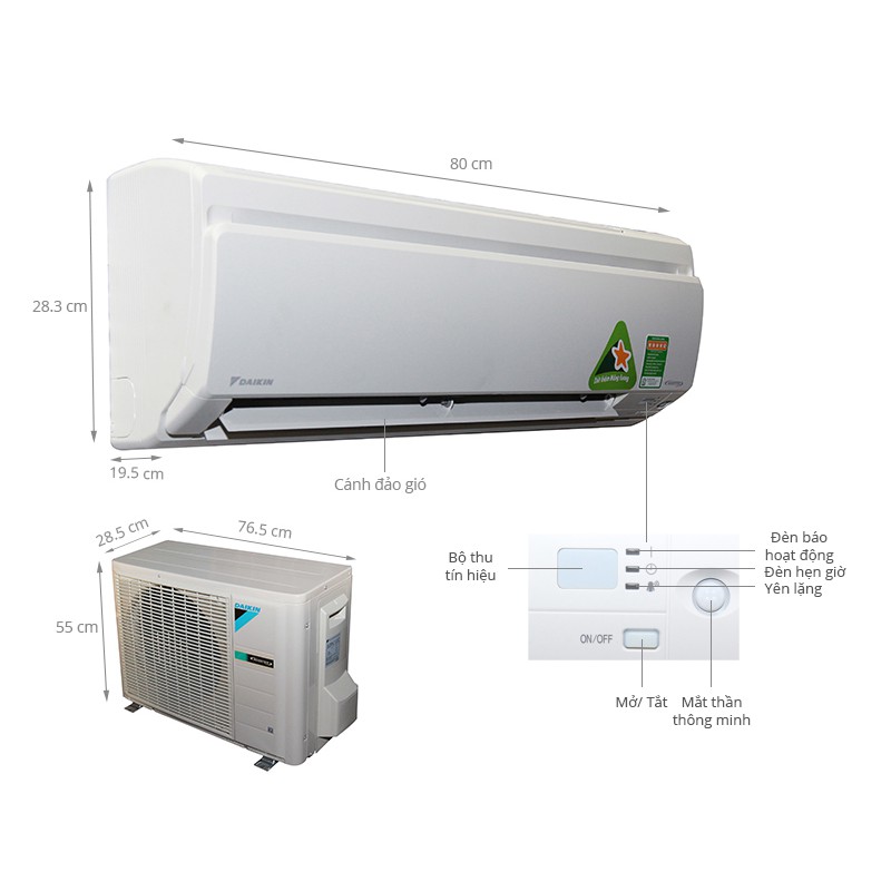 Máy lạnh Daikin FTKS35GVMV (1.5Hp) Inverter