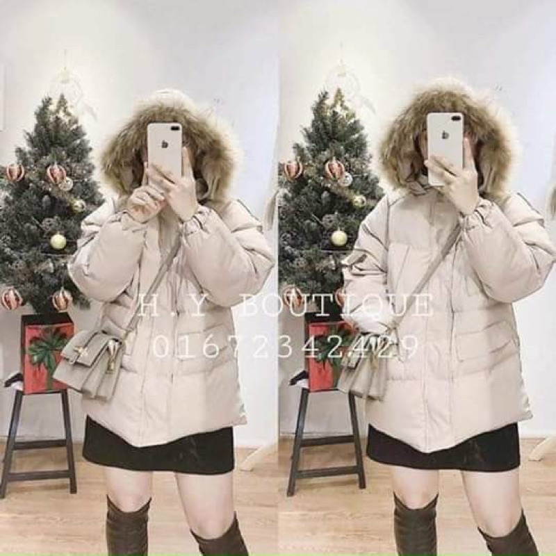 Áo Phao Béo Xinh thu Đông Bao Ấm Dáng rộng Siêu Xinh