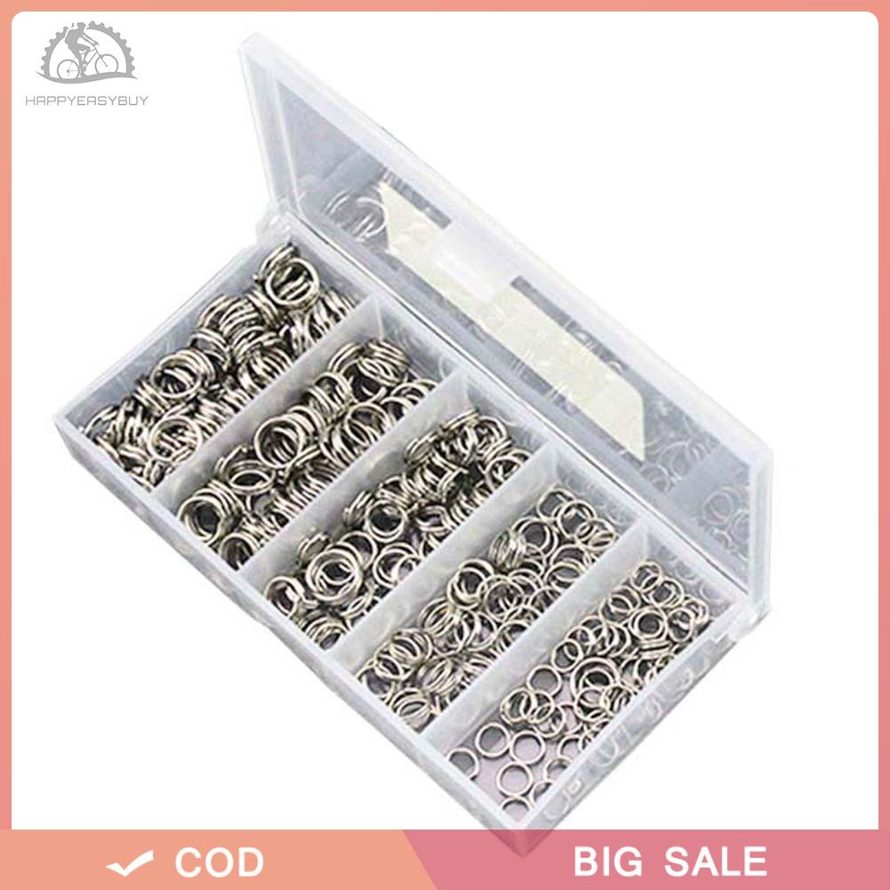 Bộ 250 móc câu cá 5 kích cỡ bằng thép không ghỉ