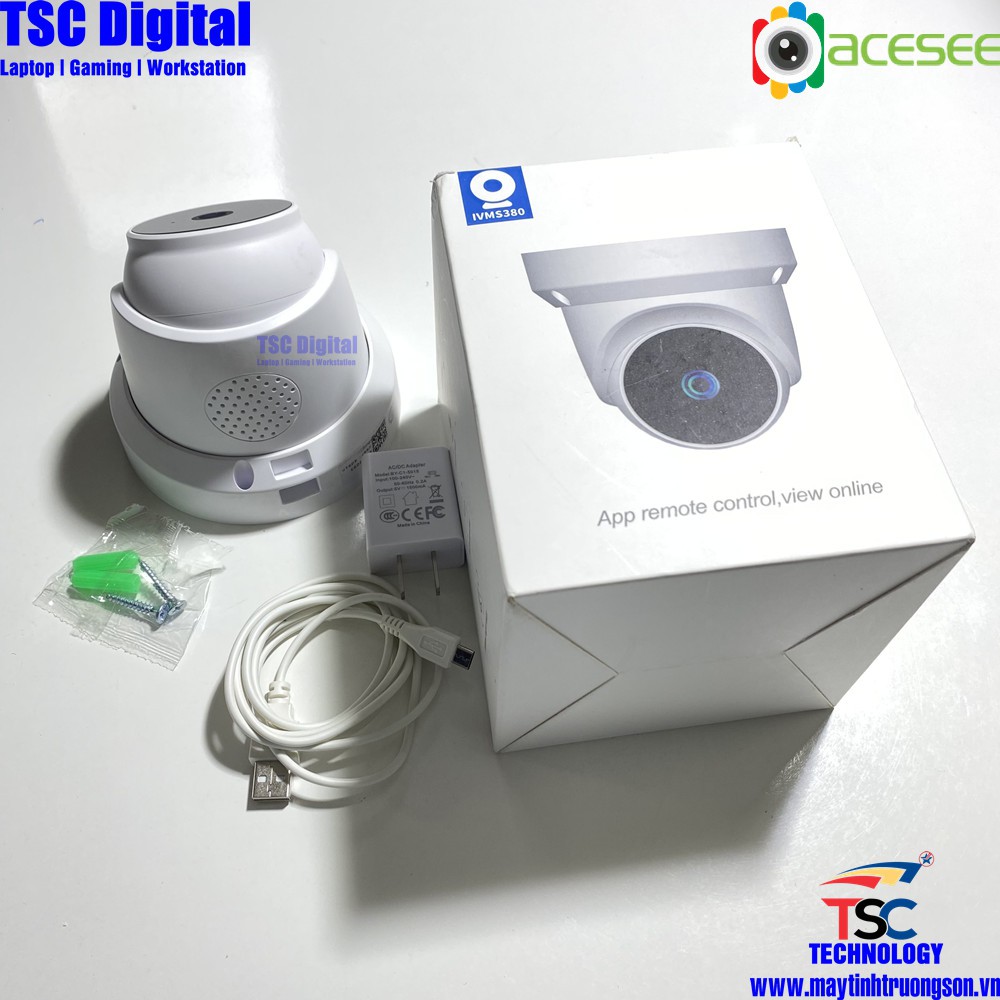 Camera IP wifi 2.0MP ACESEE AC31 | Kèm Thẻ Lưu Trữ 128Gb Quay 355°