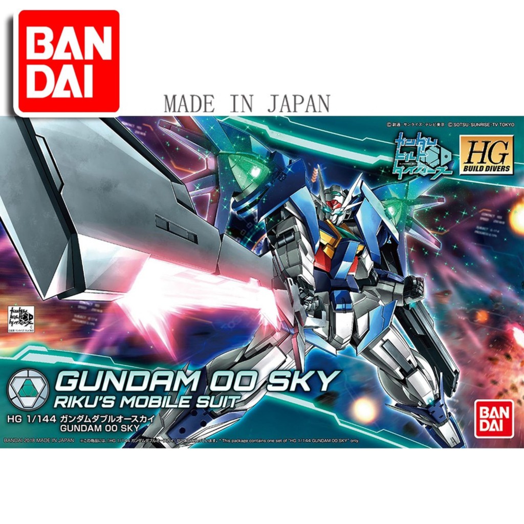 Mô hình robot Gundam Bandai GUNPLA 1/144 HGBD 014 Gundam 00 Sky Serie HG Build Divers