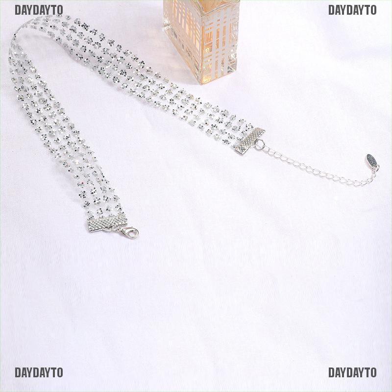 Vòng cổ choker đính kim sa thời trang gợi cảm cho nữ