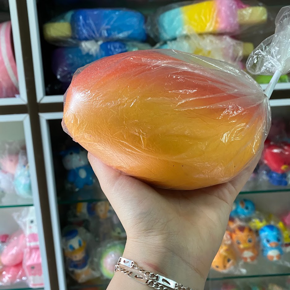 Squishy xoài jumbo 16cm có bao bì siêu chậm tăng