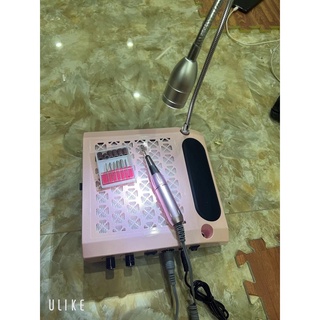 Máy mài nail phá gel móng tay chuyên nghiệp để bàn sẵn màu hồng