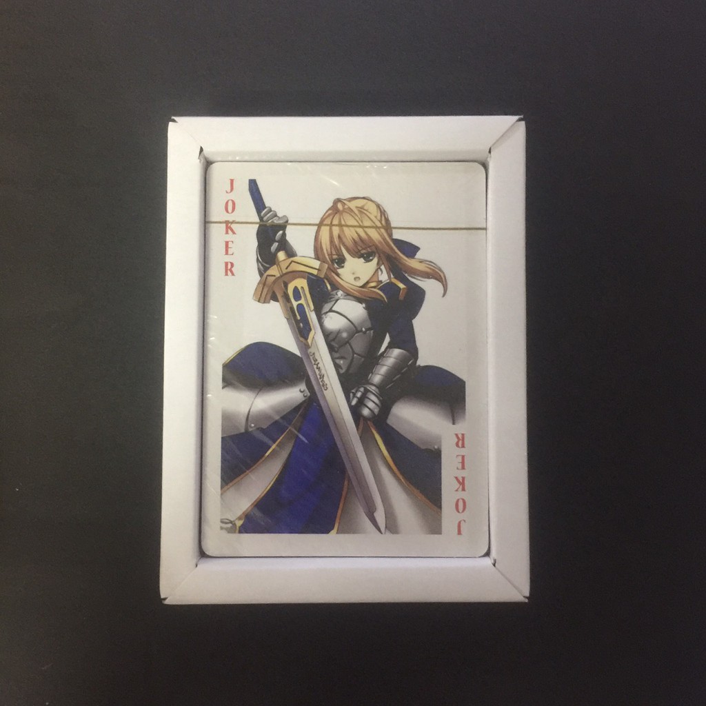 Bộ bài tây poker FATE STAY NIGHT tú lơ khơ 52 lá game anime manga chibi hộp ảnh khác nhau dễ thương xinh xắn