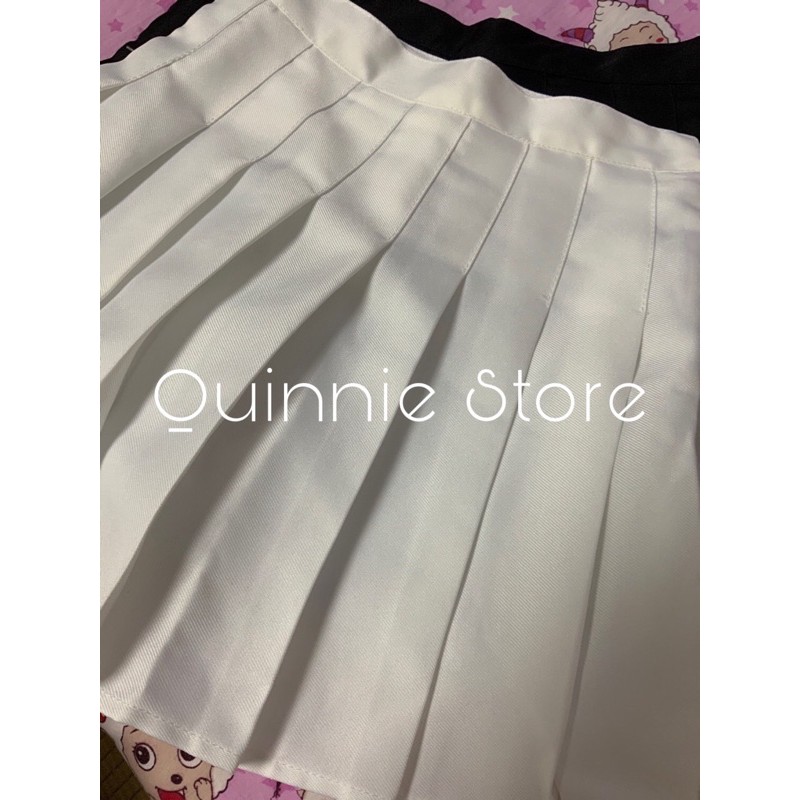 [CÓ ẢNH THẬT] Chân váy xếp li đen-trắng basic đơn giản phối đồ, chân váy tennis basic | BigBuy360 - bigbuy360.vn