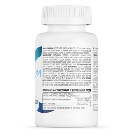 OSTROVIT POTASSIUM - VIÊN UỐNG BỔ SUNG KHOÁNG CHẤT, BÙ NƯỚC, PHỤC HỒI CƠ THỂ - 90 VIÊN