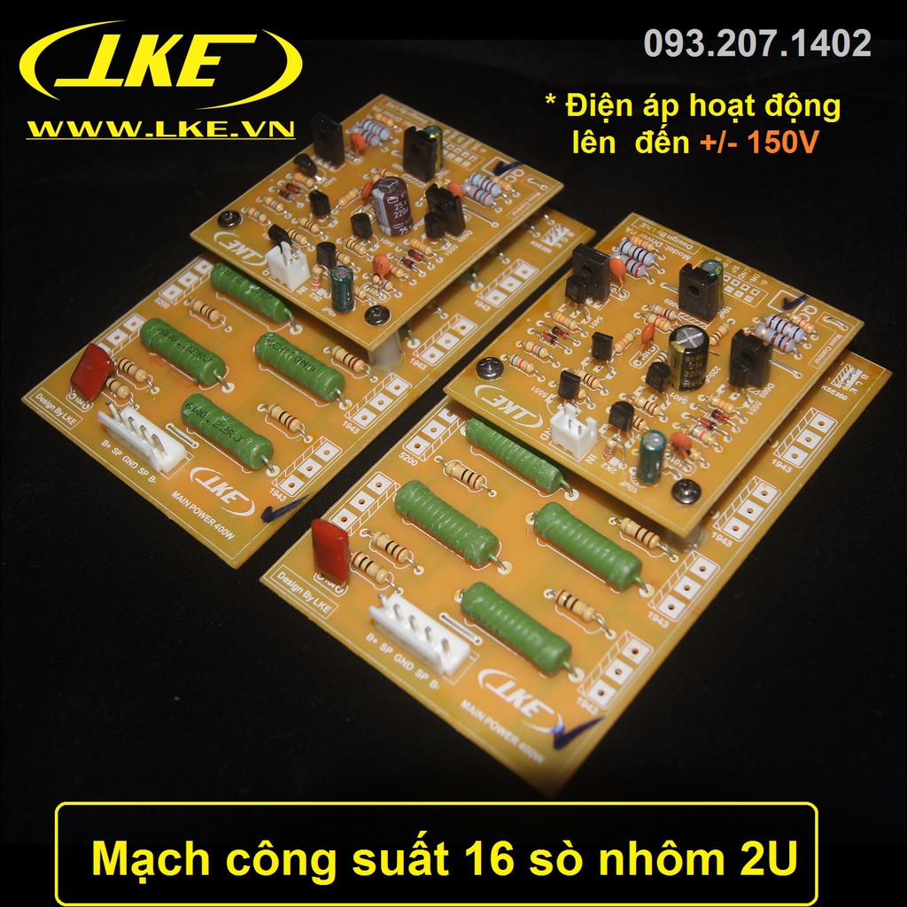 mạch công suất ampli 16 Sò LKE