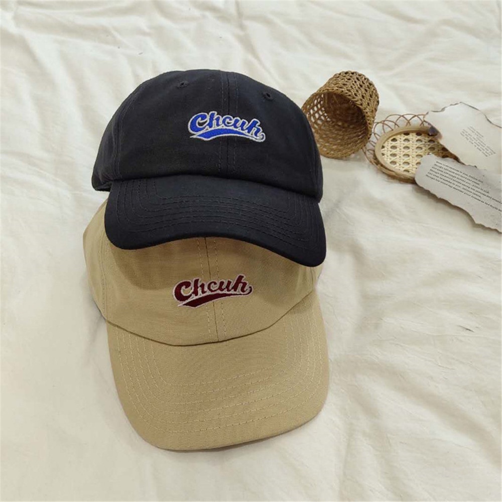 Mũ lưỡi trai màu trơn có họa tiết chữ thời trang dành cho nam và nữ