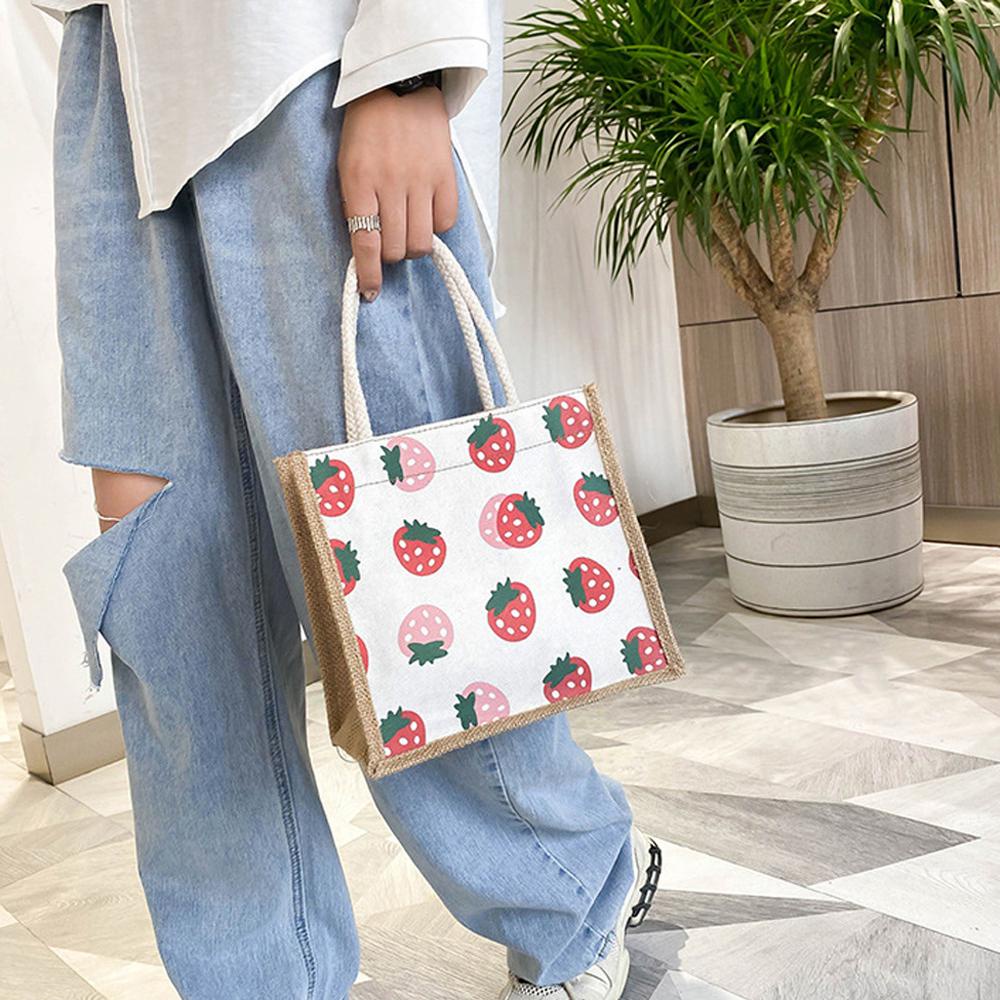 Túi Đeo Chéo Vải Canvas Họa Tiết Hoạt Hình Phong Cách Nhật Bản Thời Trang