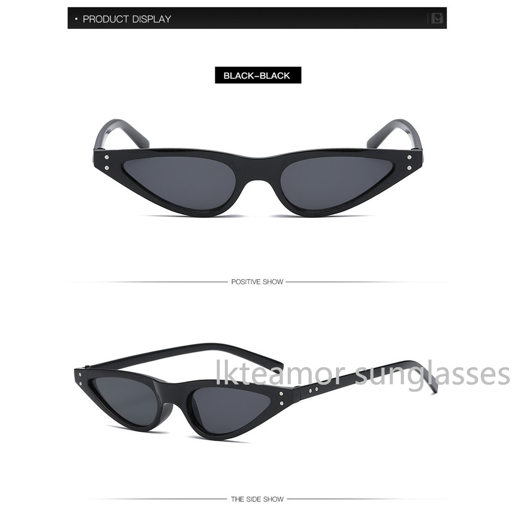 Kính mát mắt mèo hình tam giác thời trang vintage cho nữ