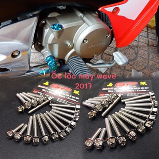 ốc lốc máy salaya Inox 304 bao không rỉ sét wave/dream/wave17/sonic/winner/satria/funeo/vario/ex150 135 2010...