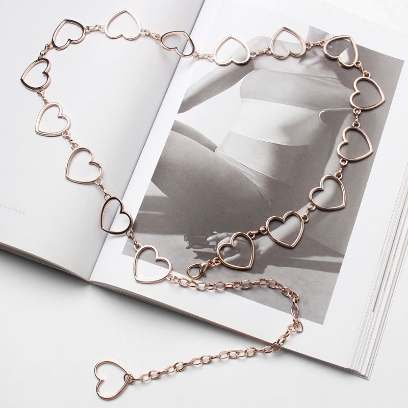 Thắt lưng phối dây xích phong cách thời trang đơn giản cho phái nữ