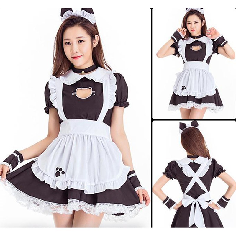 Bộ Đồ Hóa Trang Cô Hầu Gái Phong Cách Lolita Gợi Cảm