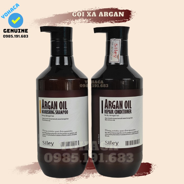 Bộ Gội-Xả Siley Argan phuc hồi tóc 500ml pháp