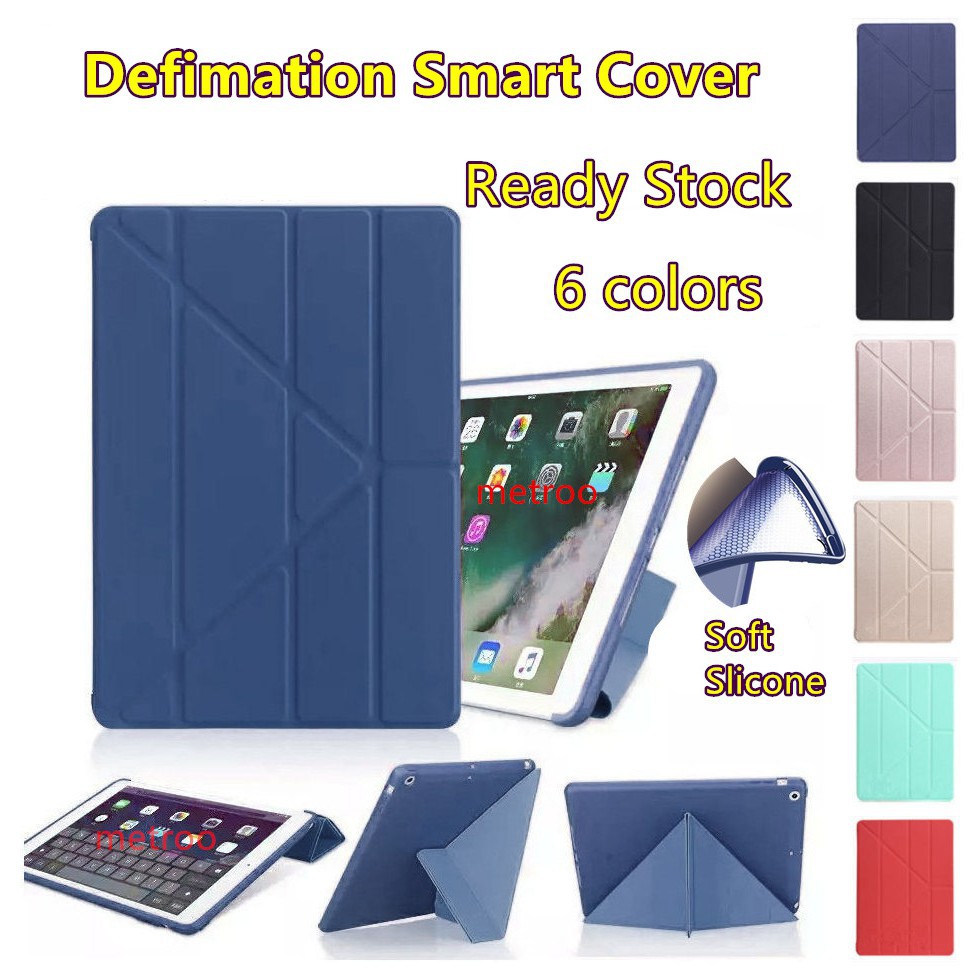 Bao da máy tính bảng silicone có nắp lật cho Ipad Air2 iPad 2017 2018 Mini2 3 Ipad4