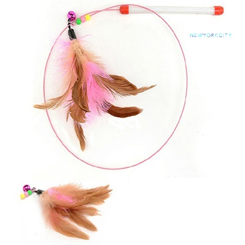 Gậy Đồ Chơi Gắn Lông Vũ Nhiều Màu Sắc Siêu Thú Vị Dành Cho Mèo Cưng