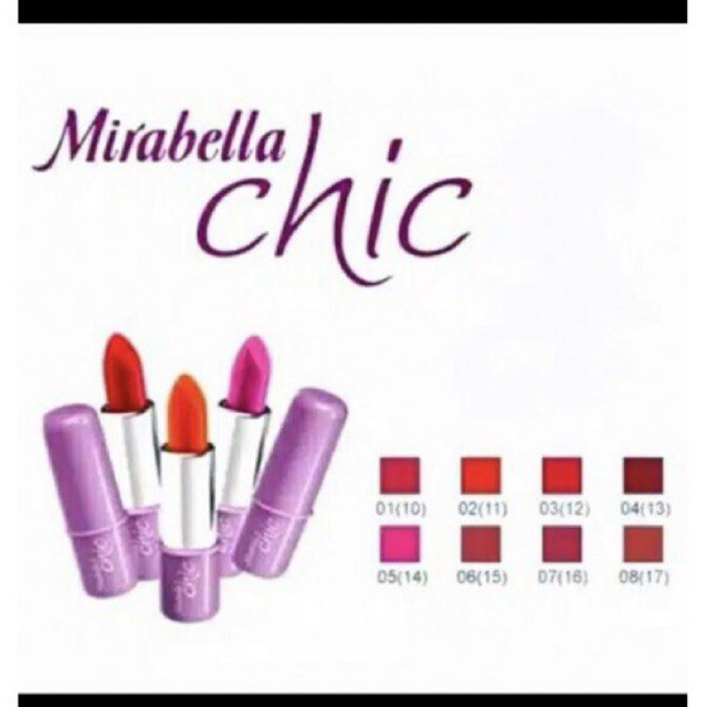 (Hàng Mới Về) Son Môi Mirabella Thiết Kế Vỏ Son Sang Trọng