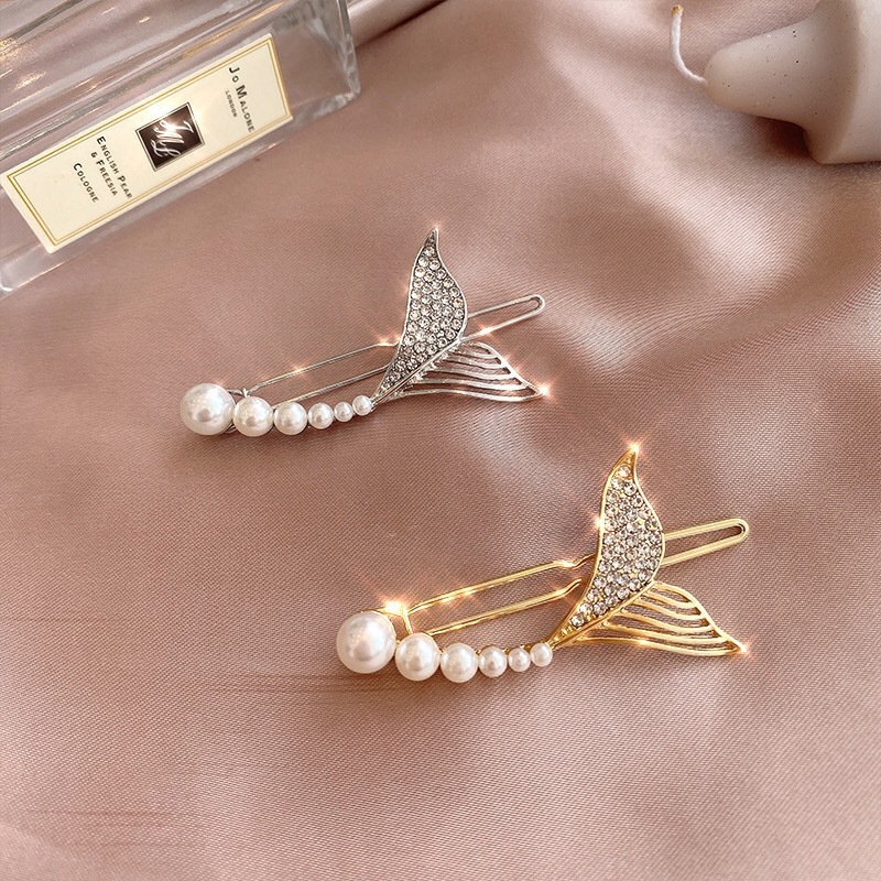 Kẹp Tóc Cá Heo Đính Ngọc Trai Nhân Tạo Thời Trang 2022