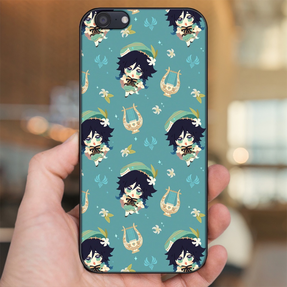 Ốp lưng Oppo A71 viền đen in hình Venti Genshin Impact