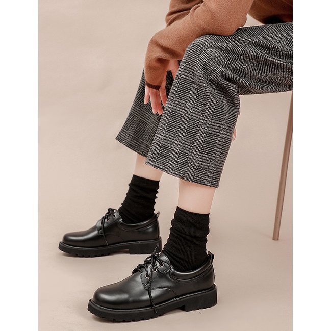 Giày Oxford Nữ LOLITA Dế Bánh Mì Đế Cao 5 Phân Phong Cách Nhật Bản