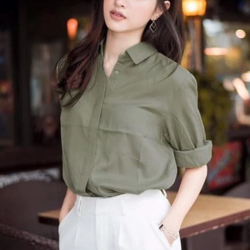 Vải thô/kaki xanh rêu mềm nhẹ may set, áo, decor…