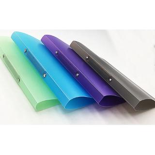 A4 Ring Binder Colorured Transparent Loose-leaf Paper File Folder Storage Supply