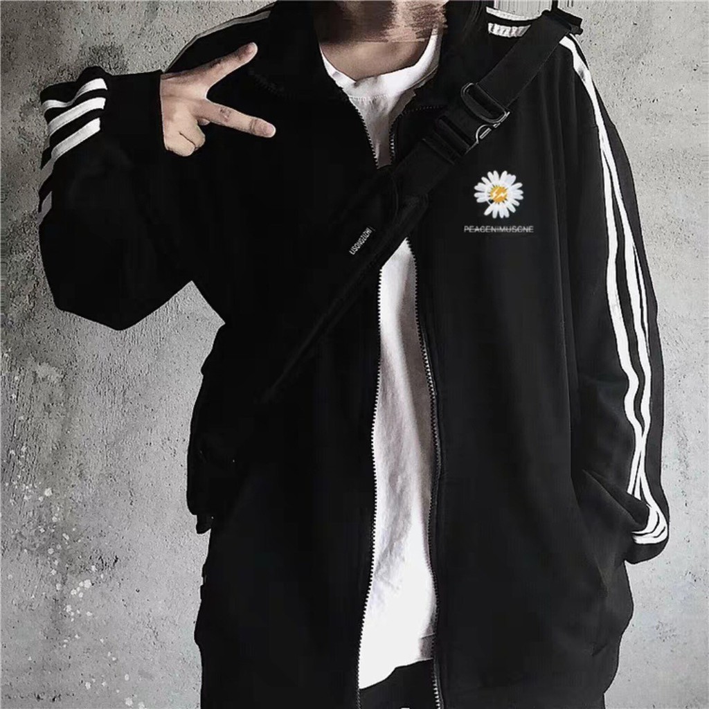 ÁO KHOÁC BOMBER JACKET THÊU KIỂU DÁNG ÁO KHOÁC HOA CÚC SỌC VIỀN 2 KIỂU