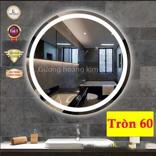 ( giá sỉ ) gương đèn led cảm ứng phá sương thông minh treo tường Kích thước D60 cm - guonghoangkim mirror