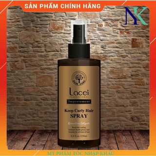 Xịt dưỡng giữ nếp tóc xoăn lacei keep curl spray 250ml