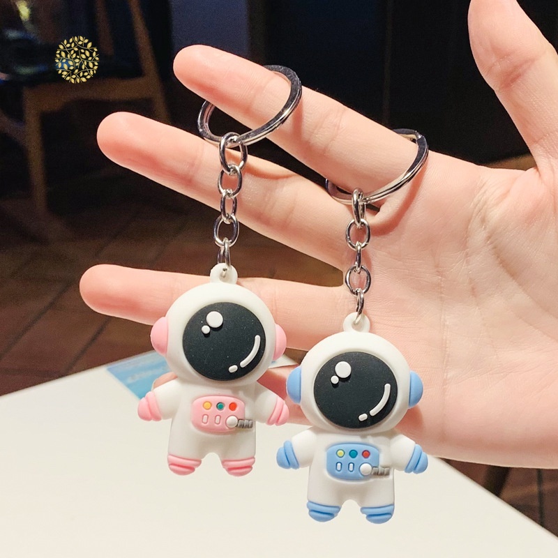 Móc khóa hình phi hành gia hoạt hình bằng silicon độc đáo