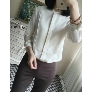TOP364 ÁO SƠ MI VOAN LỤA TAY DÀI THẮT NƠ