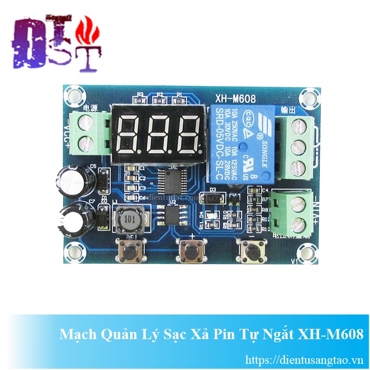 Mạch quản lý sạc xả Pin tự ngắt XH-M608
