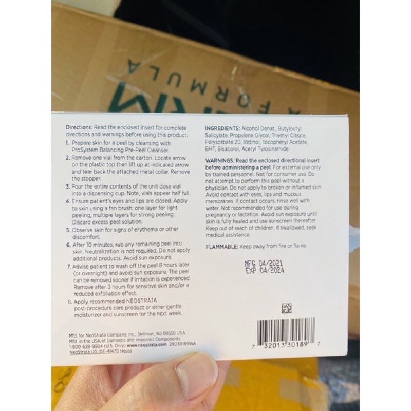 1 Lọ tinh chất thay da sinh học Neostra Retinol Peel 1.5 ml