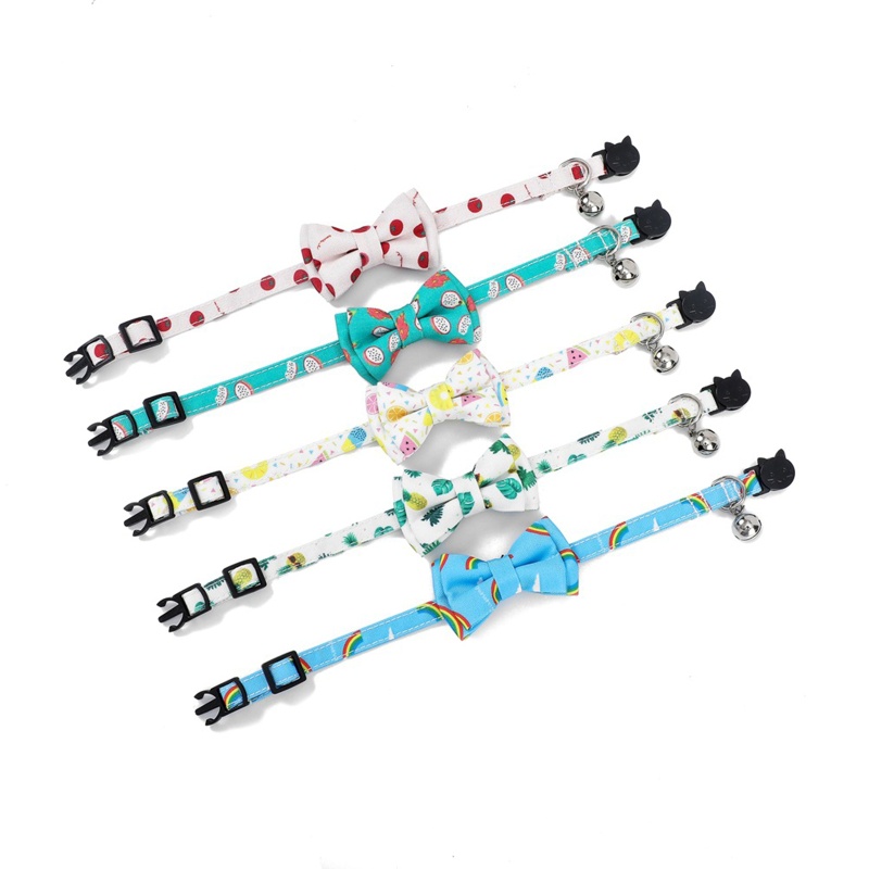 Vòng Cổ May Mắn Họa Tiết Hoạt Hình Dễ Thương Kèm Vòng Chữ D Dễ Vệ Sinh Cho Thú Cưng