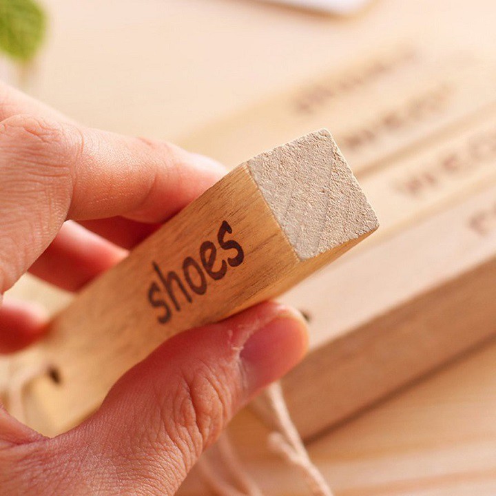 SET 5 thanh gỗ long não khử mùi diệt khuẩn treo tủ quần áo tủ giày