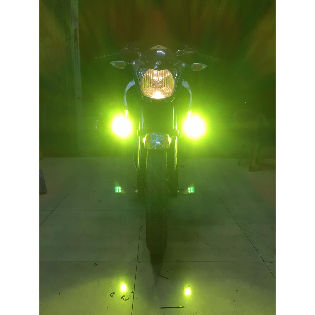 Đèn Trợ Sáng L4X Cree Loại 1 Chống Nước Tuyệt Đối Full Phụ Kiện + Len Chụp Vàng Chính Hãng Best Biker