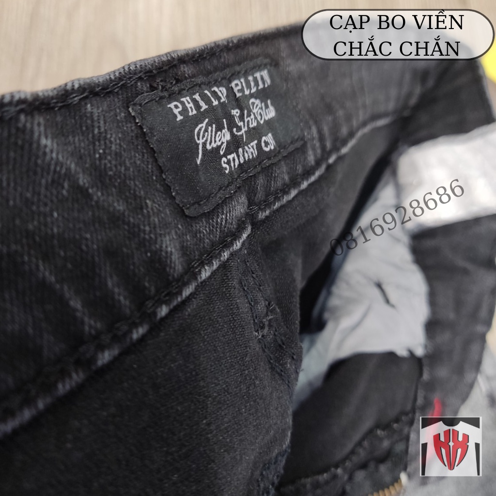 Quần Jean Nam Ống Xuông Đẹp - Quần Bò Xuông Nam Vải Cao Cấp Không Phai, Họa Tiết Trơn Loang Hot Nhất-KXSHOPMEN-8061