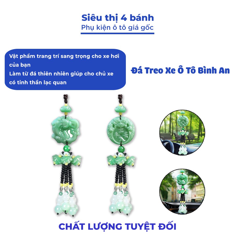 Đá ngọc phong thủy treo xe ô tô, trong nhà bình an, thiên lộc đem lại sự may mắn, an toàn khi lái xe cao cấp sang trọng