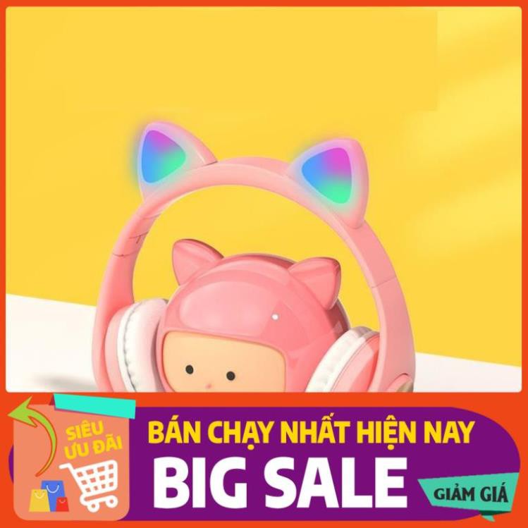♥️FREESHIP♥️ Tai Nghe Headphone Tai Mèo Bluetooth  Cute, Có Míc Đàm Thoại , Âm Thanh Cực Hay, Bảo Hành 12 Tháng | BigBuy360 - bigbuy360.vn