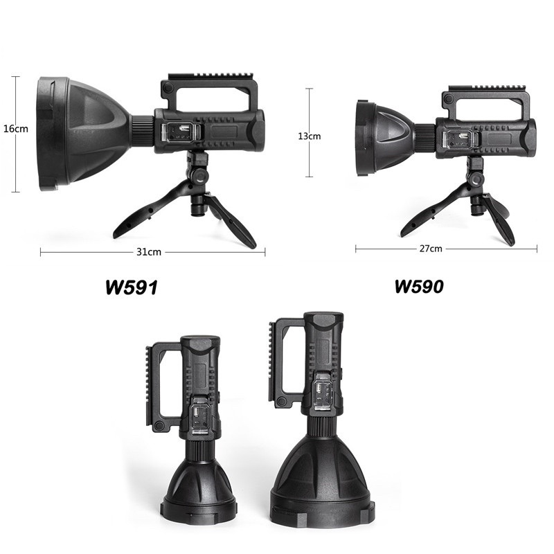 Đèn Pin Siêu Sáng Chiếu Siêu Xa 1000m W591 và W590