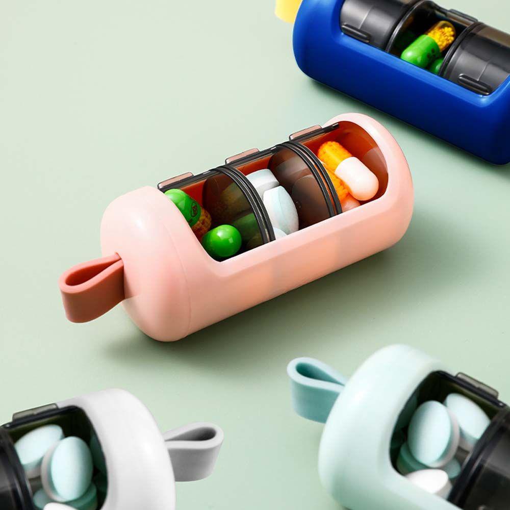 Hộp Đựng Thuốc 3 Ngăn Bằng Nhựa Chống Nước Nhiều Màu Sắc Ốp