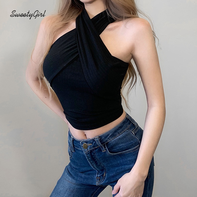 Áo Hai Dây Màu Trơn Dáng Ôm Phong Cách Thể Thao Thời Trang Cho Nữ