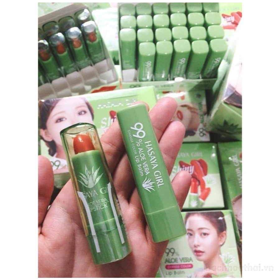 Soņ dưỡng môi có màu Hasaya Girl Aloe Vera 99%