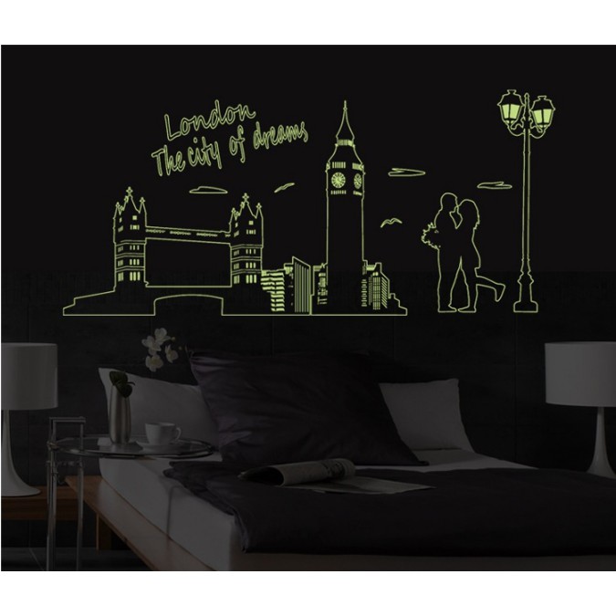 Decal trang trí Thành Phố LONDON- Dạ Quang