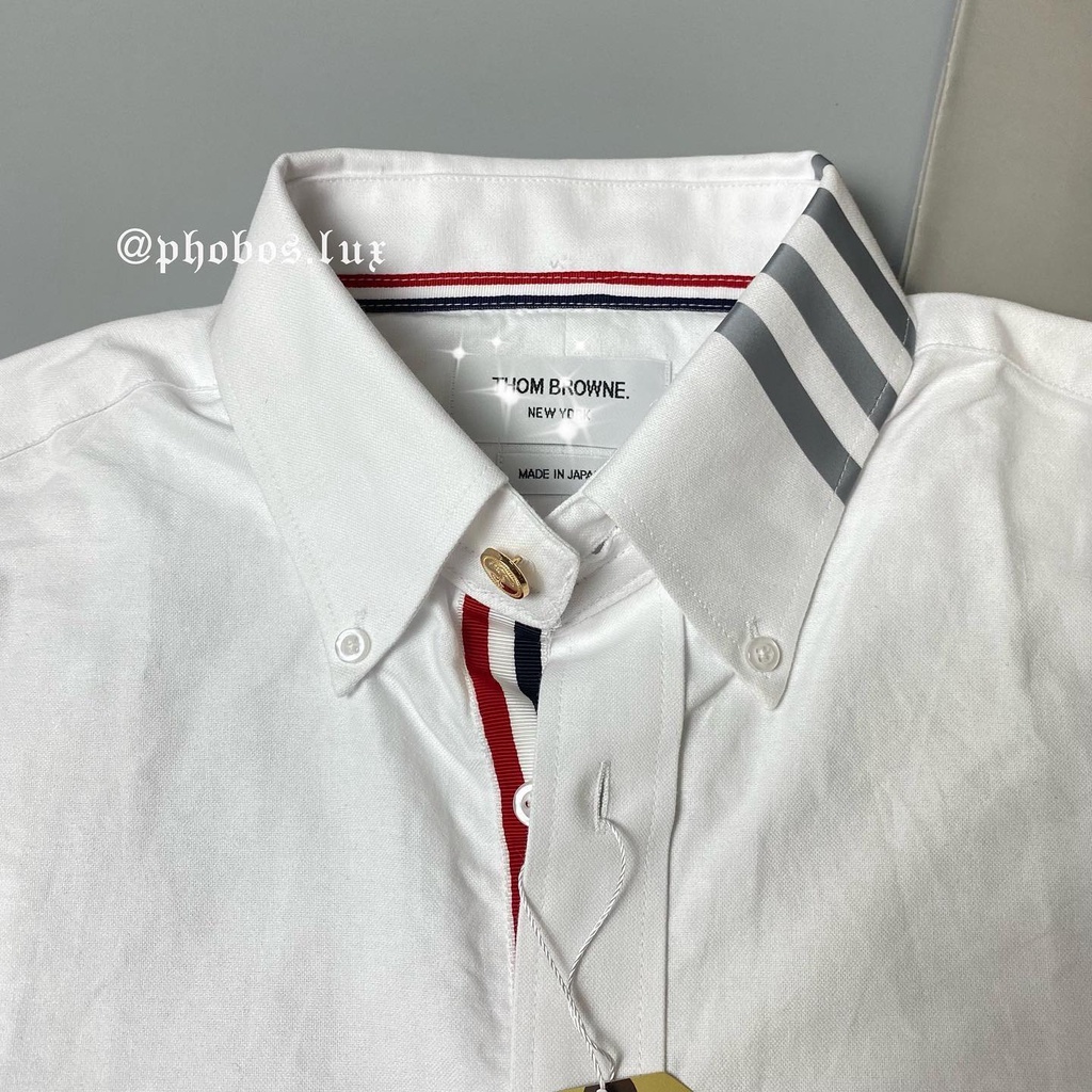 Áo Sơmi Thom Browne Binz 4 Vạch Cổ- Ảnh Thật Ở Cuối