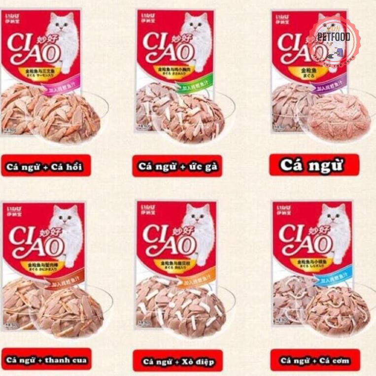 Xốt (Pate) CiAo Gói 60g - thức ăn dinh dưỡng cho chó mèo